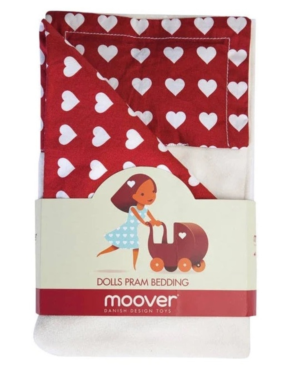 NIP Dolls pram classic bedding set Red by Moover Toys